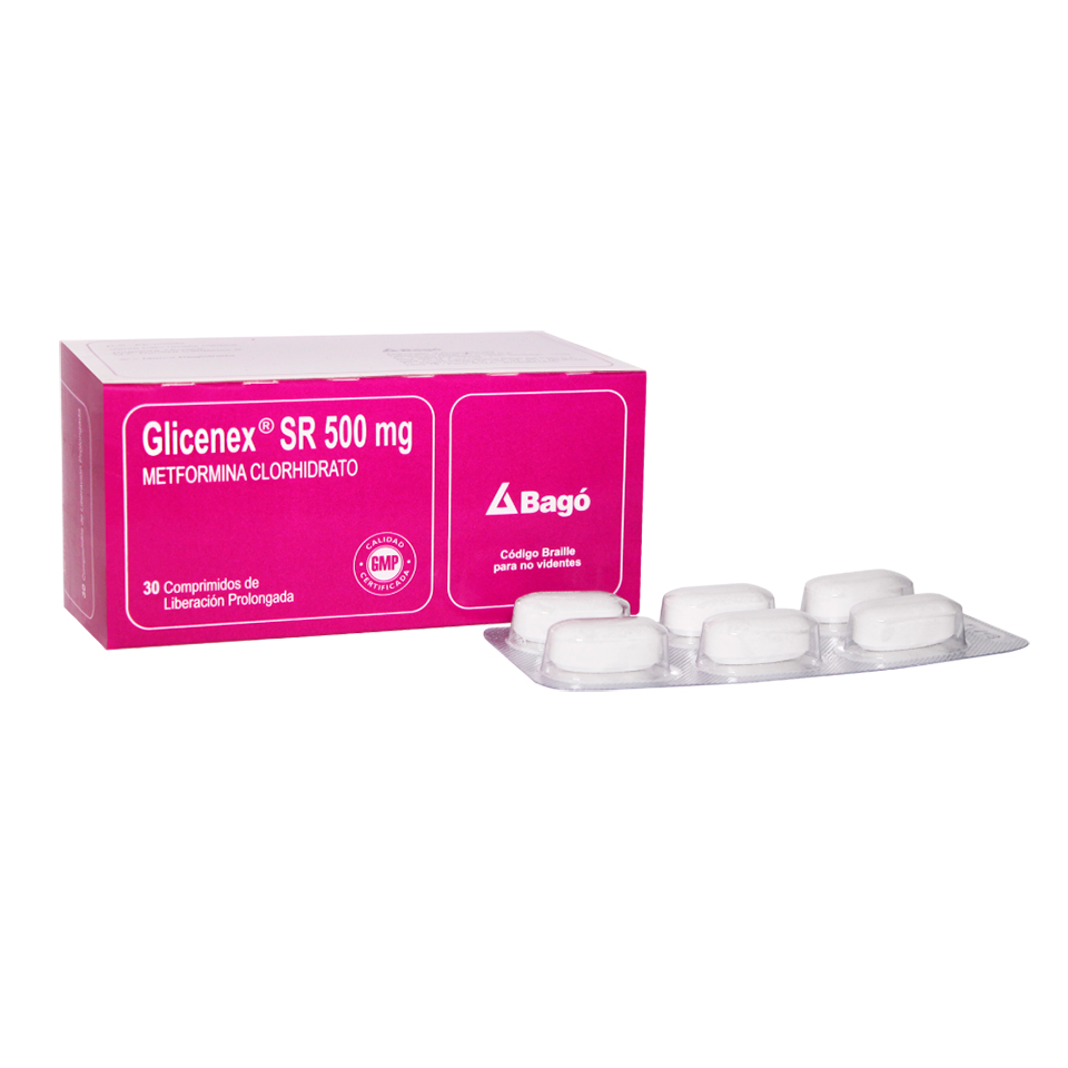 Glicenex SR 500mg - Caja 30 Comprimido