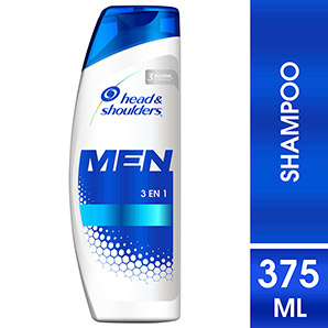 Shampoo Head & Shoulders 3en1 para Hombres - Frasco 375 Ml
