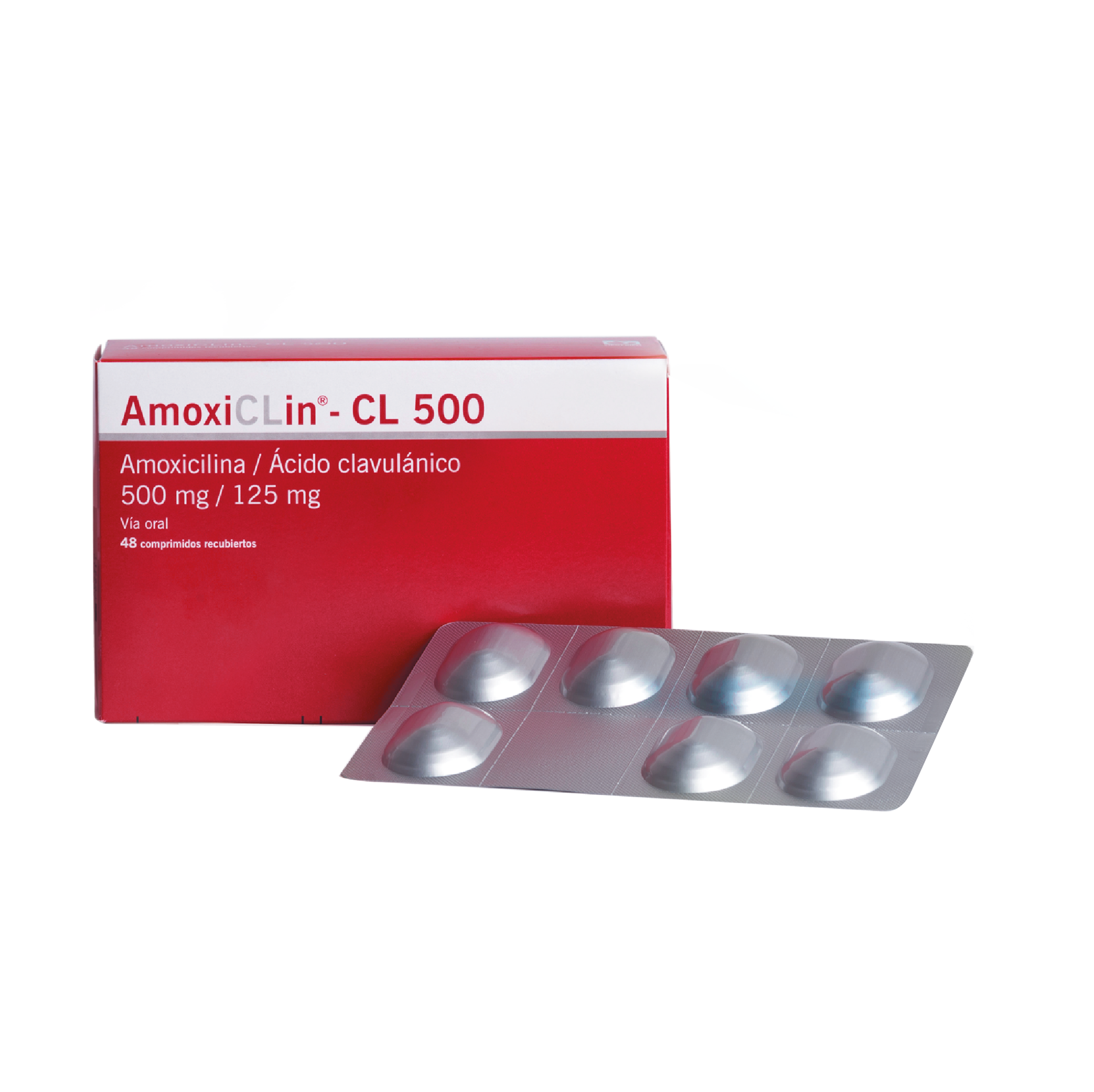 Amoxiclin CL 500 mg - Caja 48 Tabletas