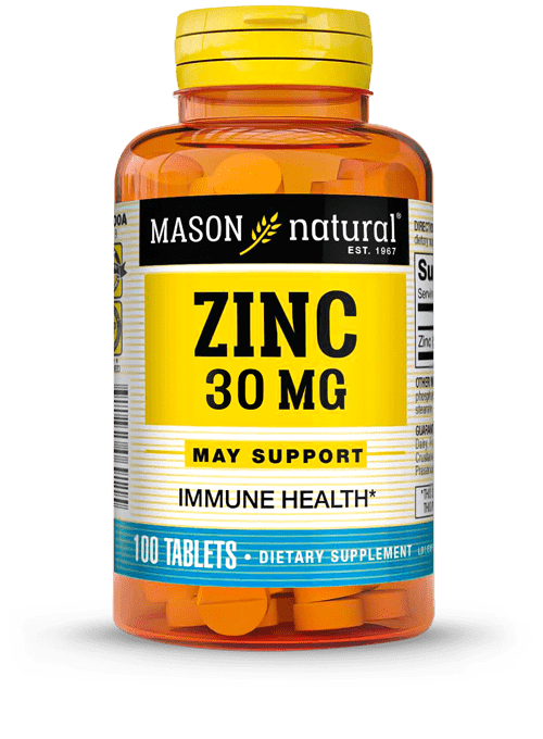 ZINC 30 mg x 100 TAB - Mason Natural