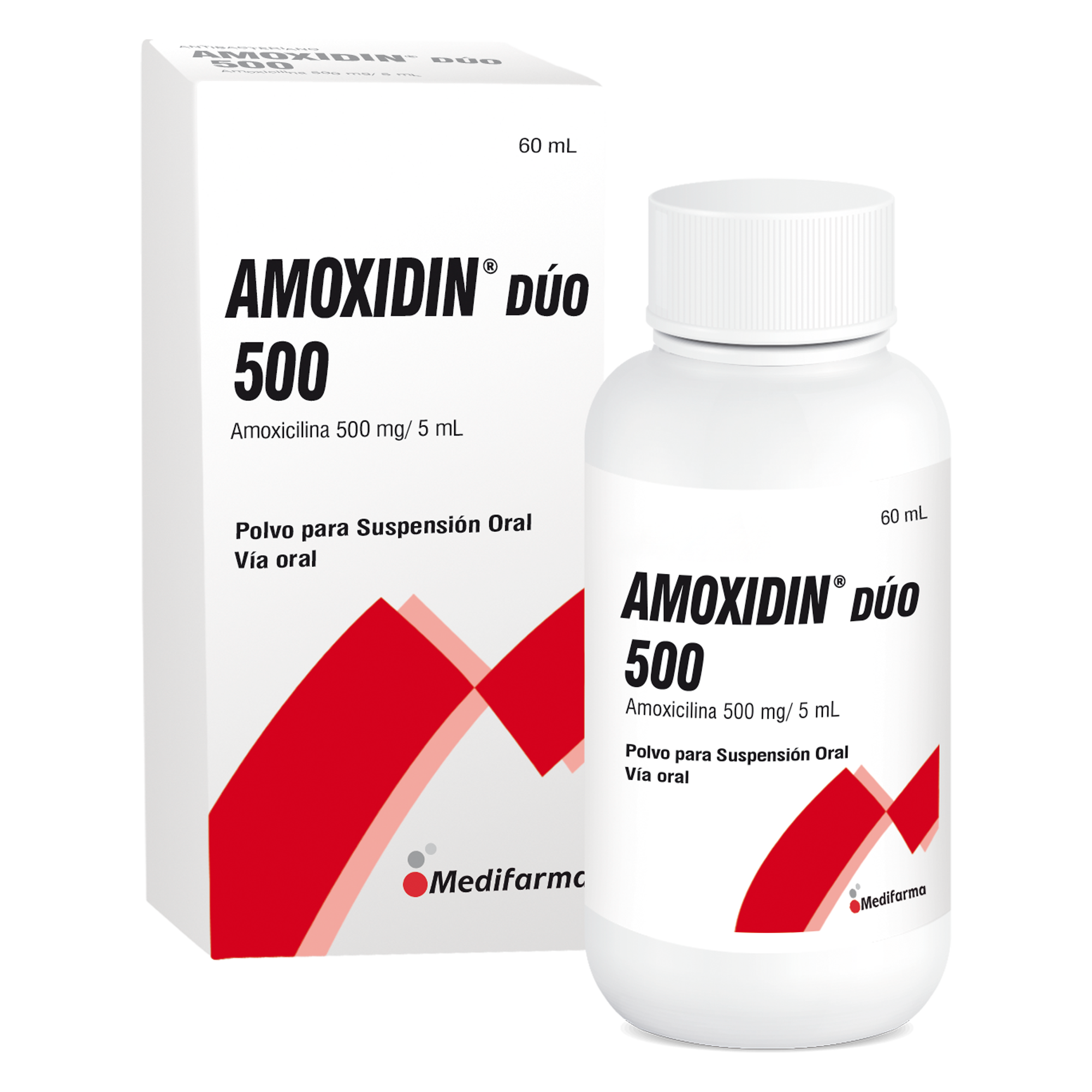 Amoxidin Duo 500 Mg - Caja 60 Ml Suspensión Oral