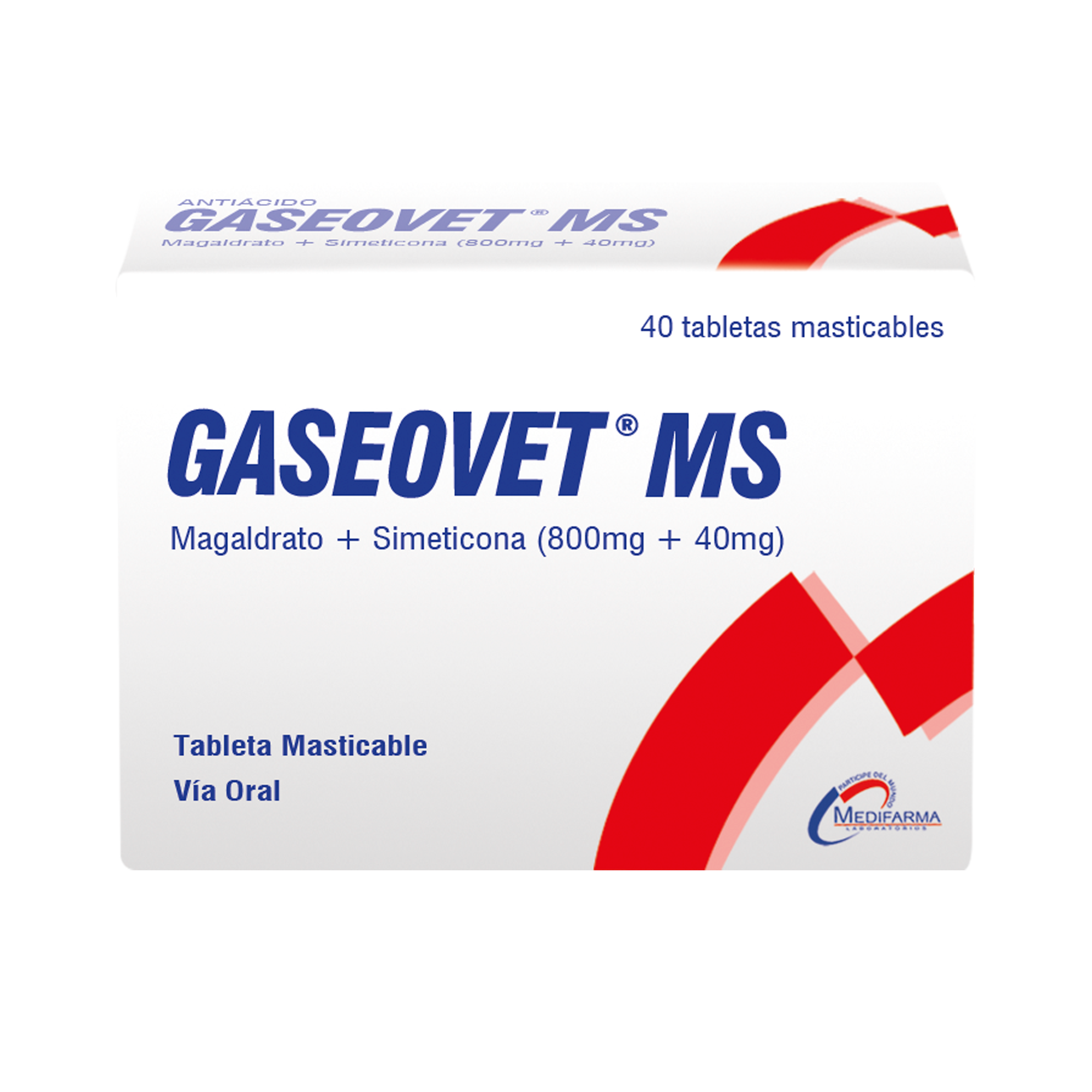 Gaseovet MS - Caja 40 Tabletas