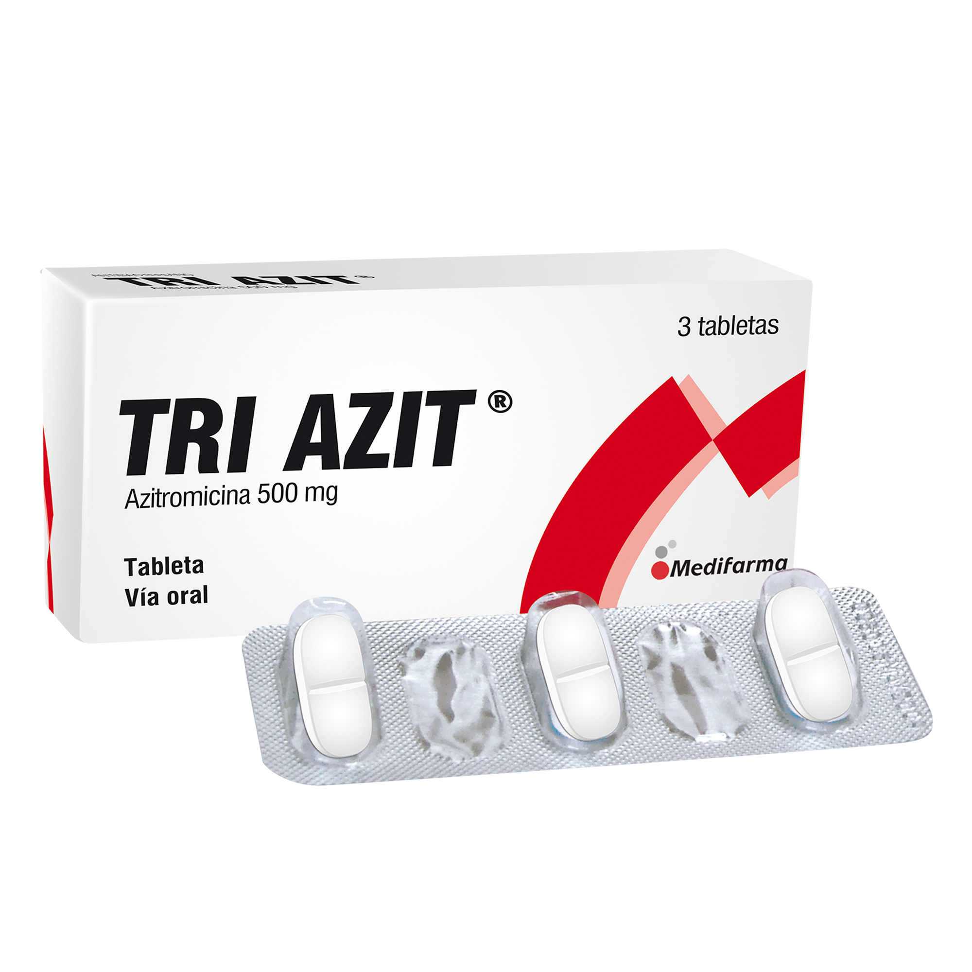 Tri-Azit 500Mg - Caja 3 Tabletas