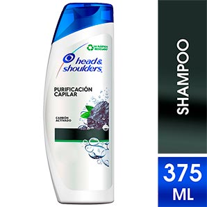 Shampoo Head & Shoulders Purificación Capilar Carbón Activado - Frasco 375 Ml