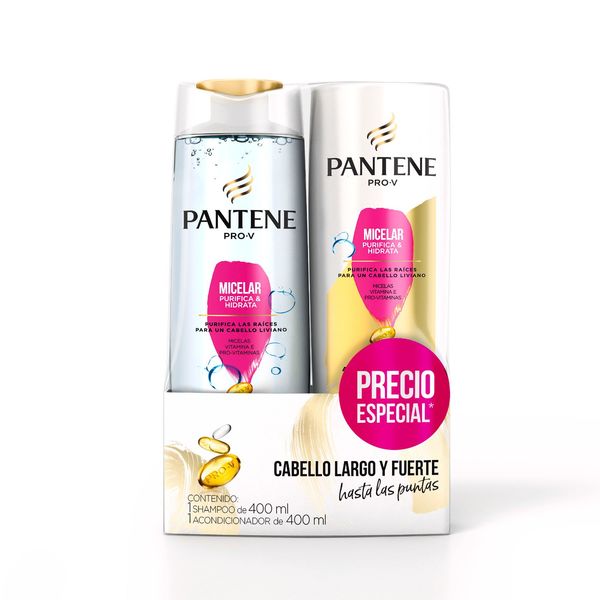Pantene Pack Micelar Shampoo - 400ml + Acondicionador - 400ml