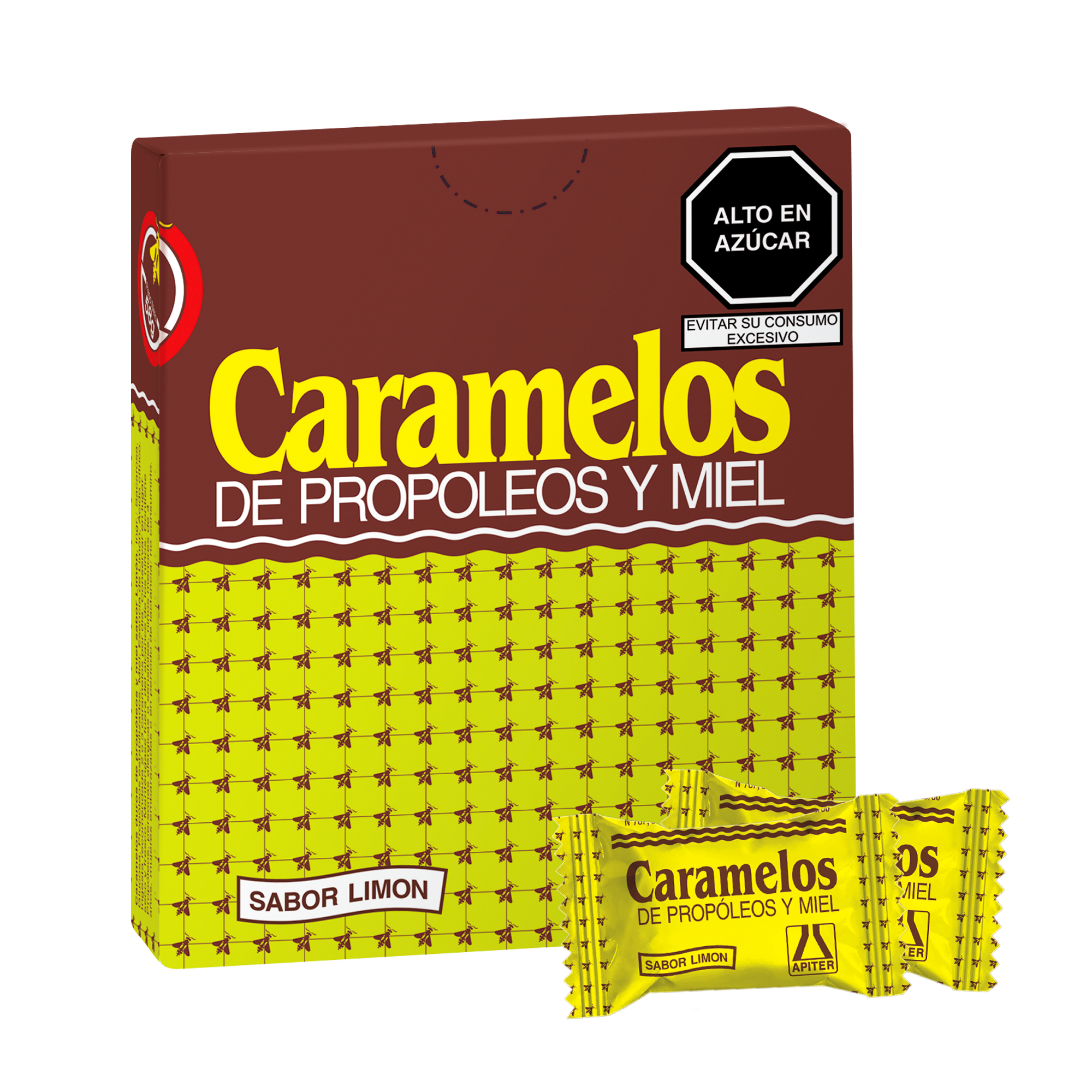 Propoleo Caramelos Miel Sabor Limon - Caja 12 Sobres