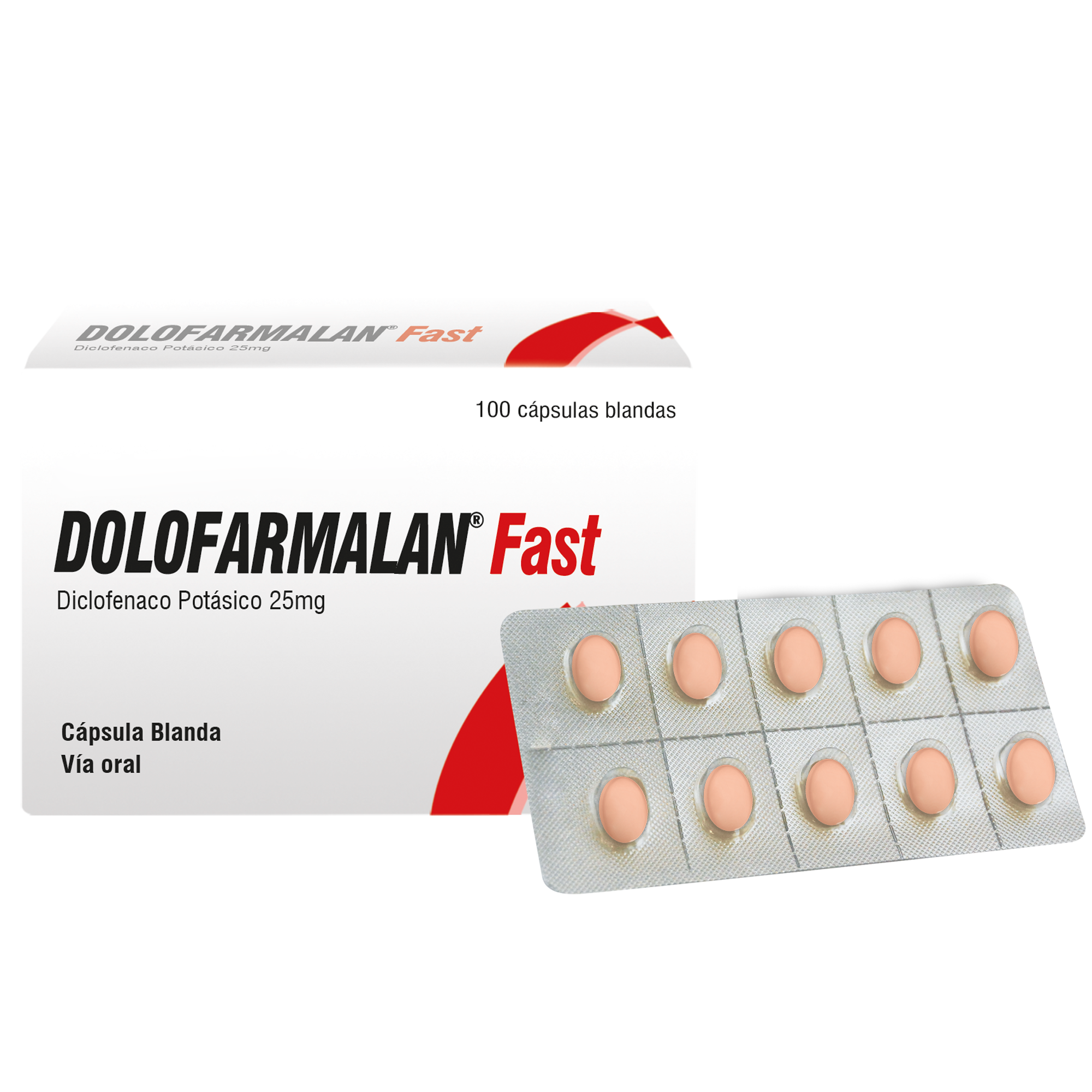 Dolofarmalan Fast 25 Mg - Caja 100 Tabletas