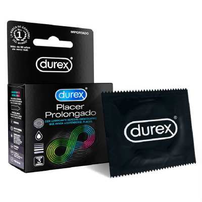 Preservativos Durex Placer Prolongado - Caja 3 UN