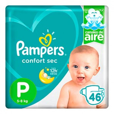 Pampers PaÑAles Confort Sec P X 46 Unidades