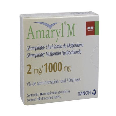 Amaryl-M 2 Mg/1000 Mg X 16 Tab