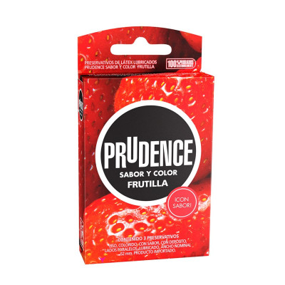 Preserv Prudence Color/Sabor Frutilla Caj X 3Und