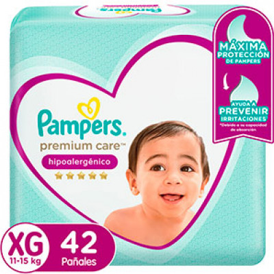 Pampers  PaÑAles Premium Care Xg  X 42 Unidades