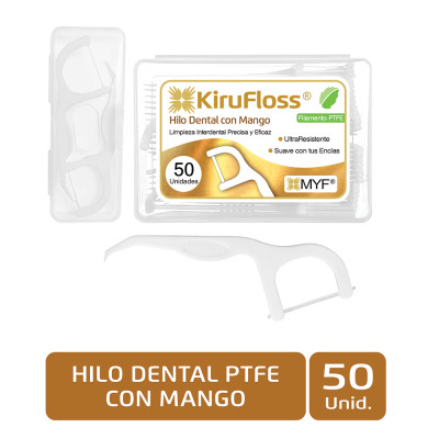 KIRUFLOSS HILO DENTAL ESPECIAL C/ MANGO x 50 UND