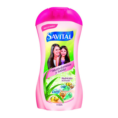 Savital Shampoo Multivitaminas & Sábila - Frasco 530ml