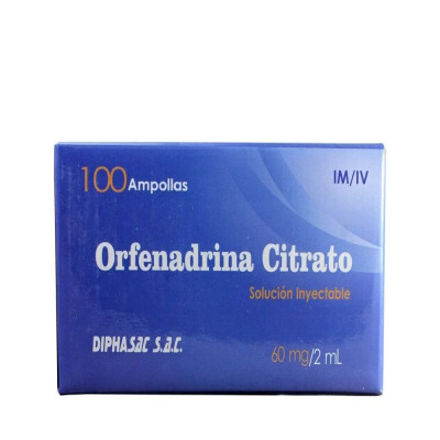 Orfenadrina 60Mg/2 Ml X 100 Amp %