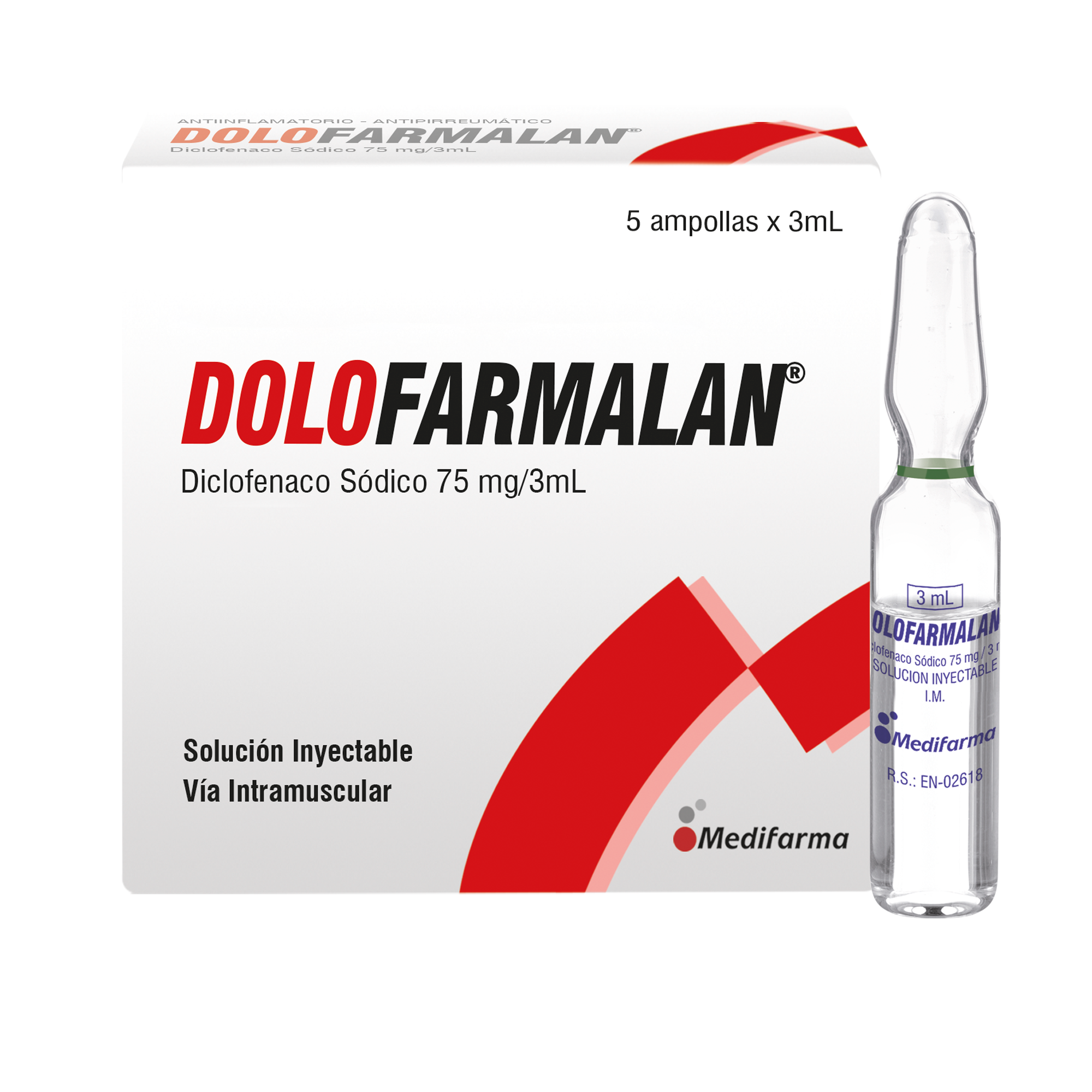 Dolofarmalan 75Mg/3Ml - Caja 5 Ampollas