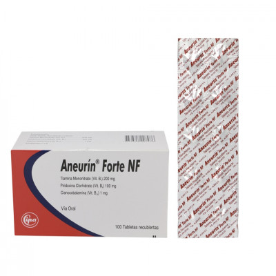 Aneurin Forte - Caja 100 Tabletas Recubiertas