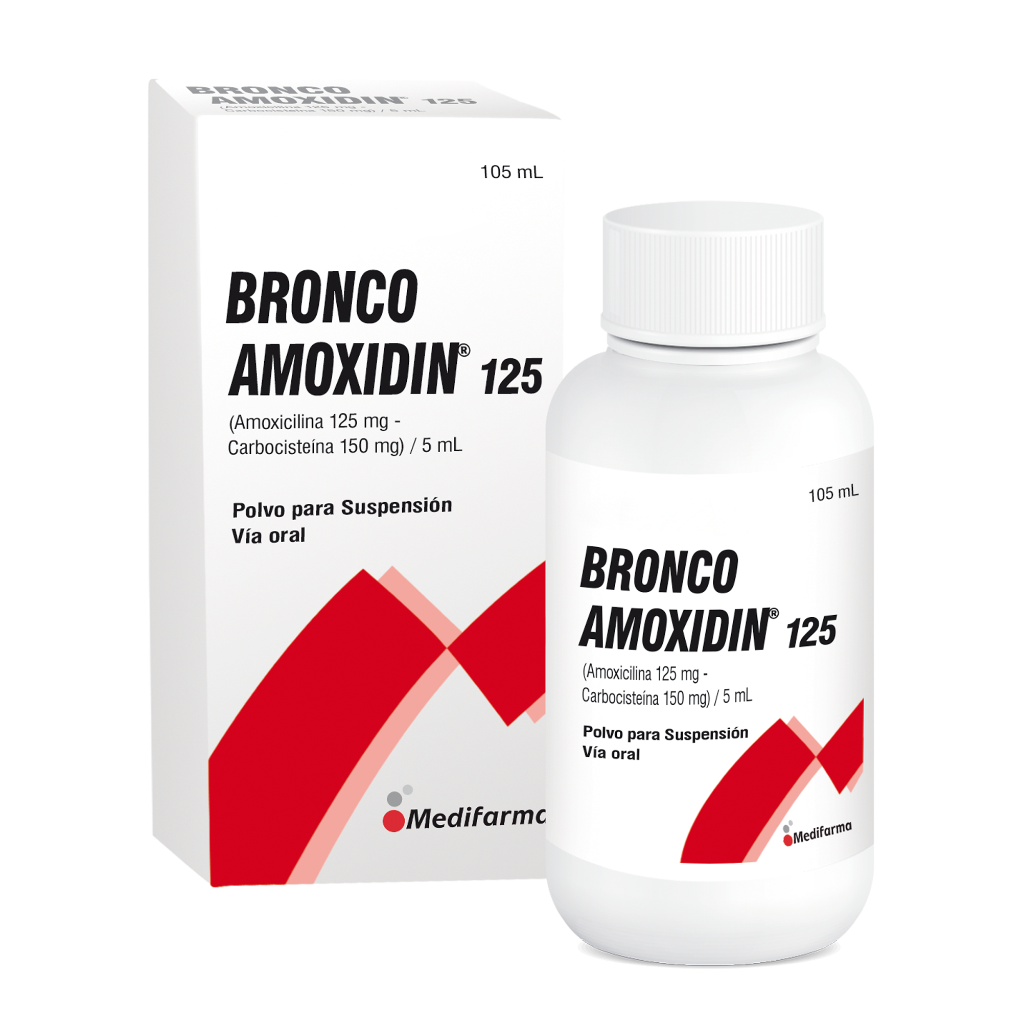 Bronco-Amoxidin 125/150Mg - Frasco 105 Ml Suspensión Oral