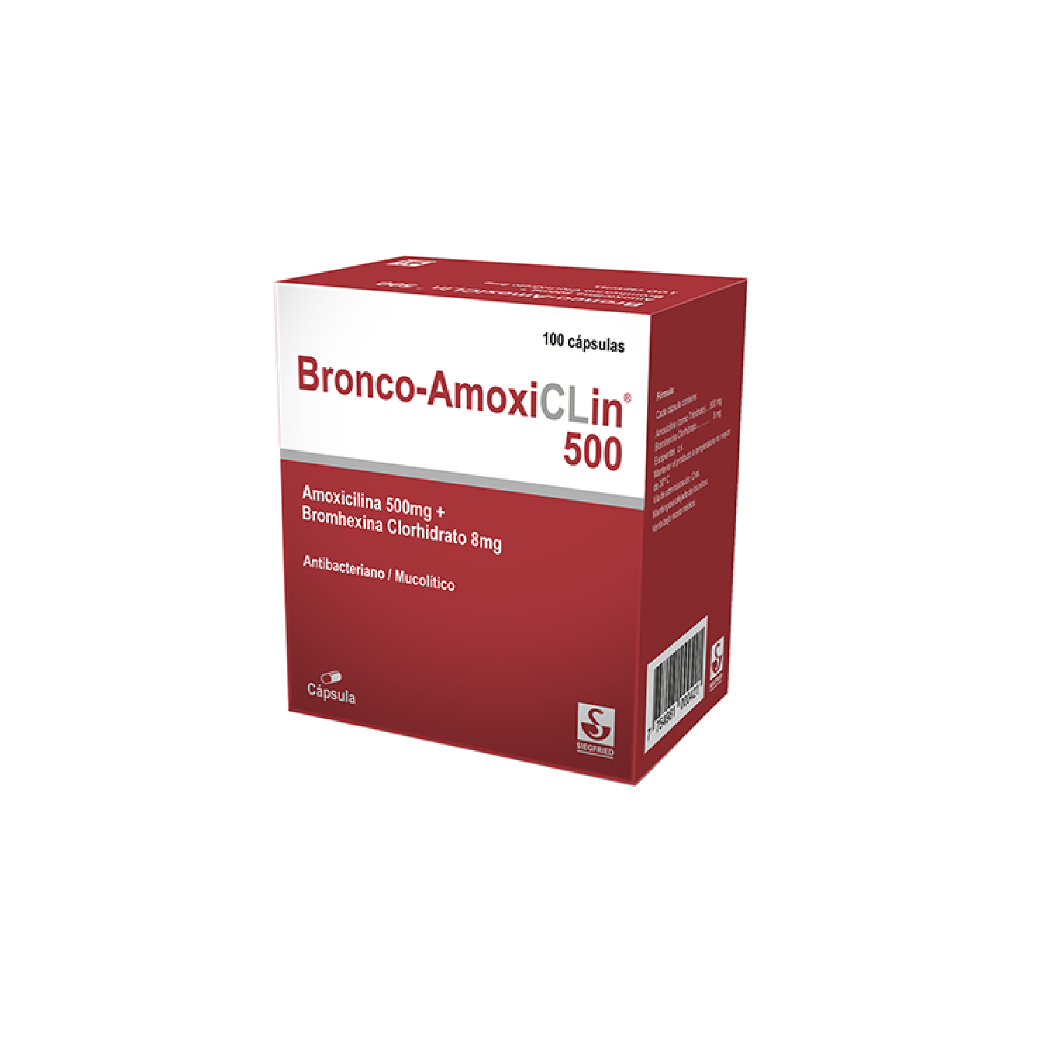 Bronco-Amoxiclin 500 mg - Caja 100 Tabletas