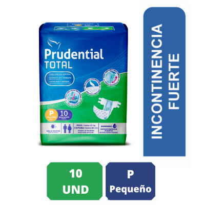 PRUDENTIAL PAÑALES TOTAL P x 10 UNIDADES