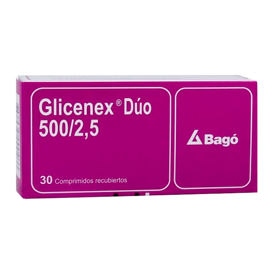 Glicenex Duo 500/2.5 - Caja 30 Comprimido Recubierto