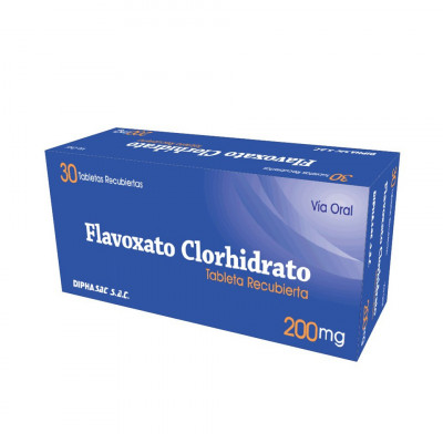 Flavoxato clorhidrato 200 mg 30 tabletas Diphasac Sac