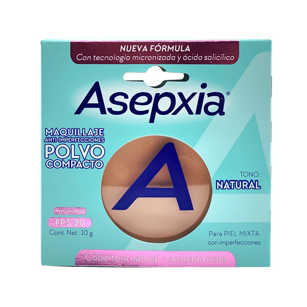 Asepxia Polvo Compacto Natural Mate - 10g