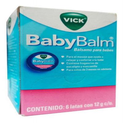 Vick BabyBalm Bálsamo para Bebé – Lata 12 G x 6UN