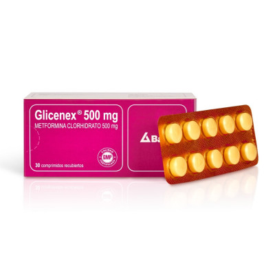 Glicenex 500Mg - 30 Comprimidos