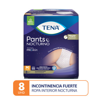 TENA PAÑAL PANTS NOCT M x 8