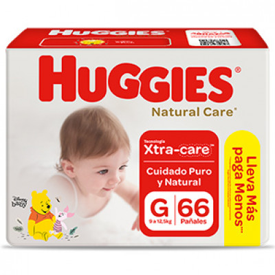 Huggies PaÑAles  Nat Care G X 66 Unidades 