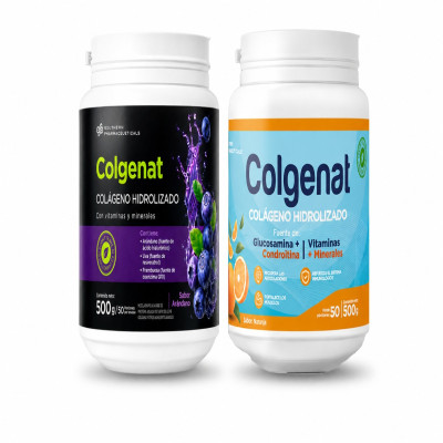 PACK COLGENAT AH RESVERATROL ARANDANO +  GLUCO + CONDROITINA NARANJA  x 500 GR