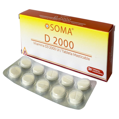 SOMA D2000 - VITAMINA D3 2000 UI x 30 TABLETAS