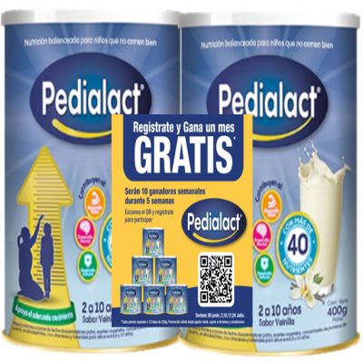 PACK PEDIALACT x 400 g VAINILLA X2