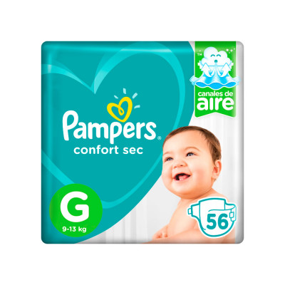 Pampers PaÑAles Confort Sec G X 56 Unidades